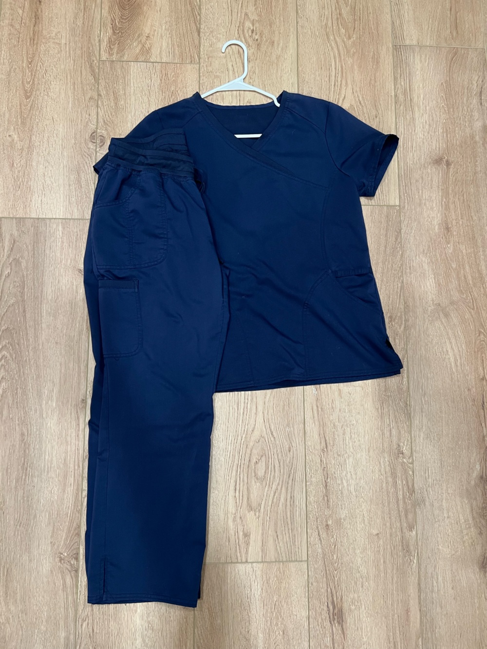 Women’s Navy Scrub Top and Pants Set